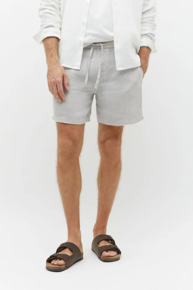 Men Shorts Seed Heritage Linen Short Chalk Crossdye