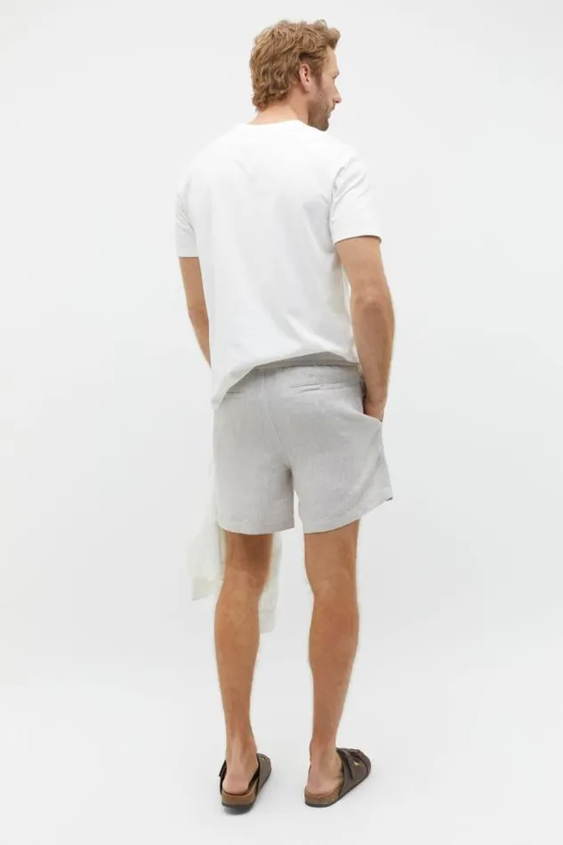 Men Shorts Seed Heritage Linen Short Chalk Crossdye