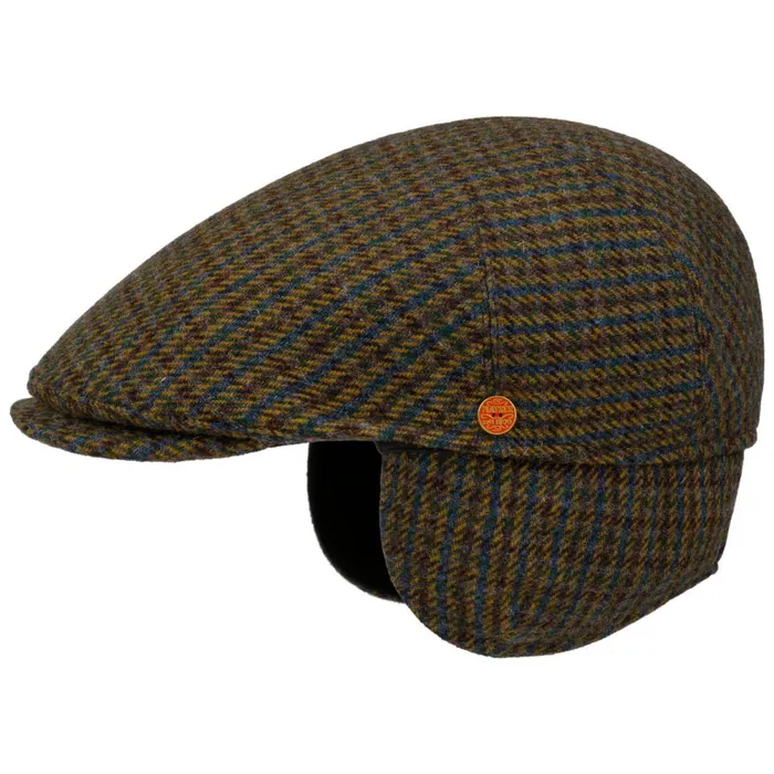Men Sidney Plus Flat Cap With Ear Flaps Beige Mayser Flat Caps