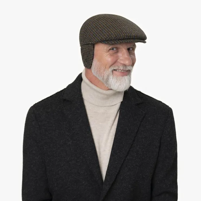 Men Sidney Plus Flat Cap With Ear Flaps Beige Mayser Flat Caps Men Sidney Plus Flat Cap With Ear Flaps Beige Mayser Flat Caps
