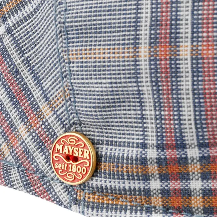 Men Sidney Superior Linen Check Flatcap Blue Mayser Flat Caps Men Sidney Superior Linen Check Flatcap Blue Mayser Flat Caps