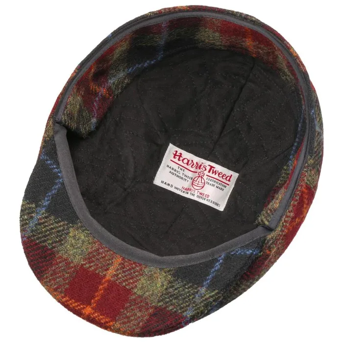 Men Simon Harris Tweed Flatcap Dark Red Mayser Flat Caps