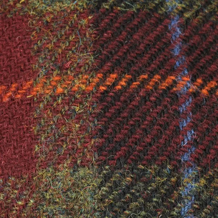 Men Simon Harris Tweed Flatcap Dark Red Mayser Flat Caps