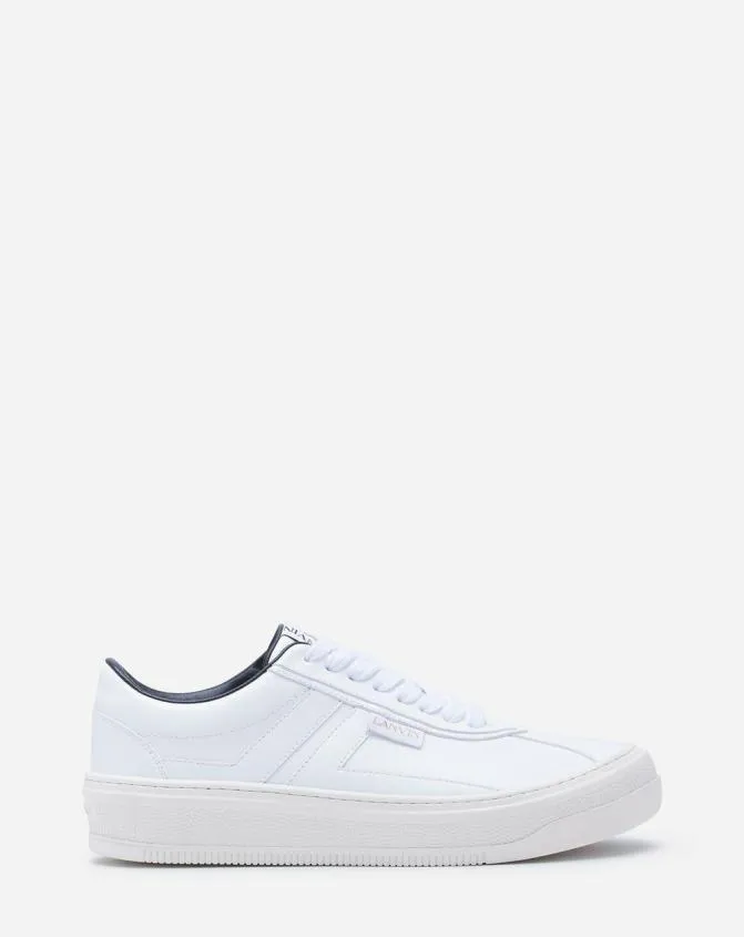 Men Sneakers Lanvin Cash By Sneakers In Leather White