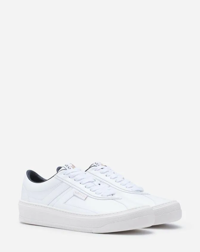 Men Sneakers Lanvin Cash By Sneakers In Leather White Men Sneakers Lanvin Cash By Sneakers In Leather White