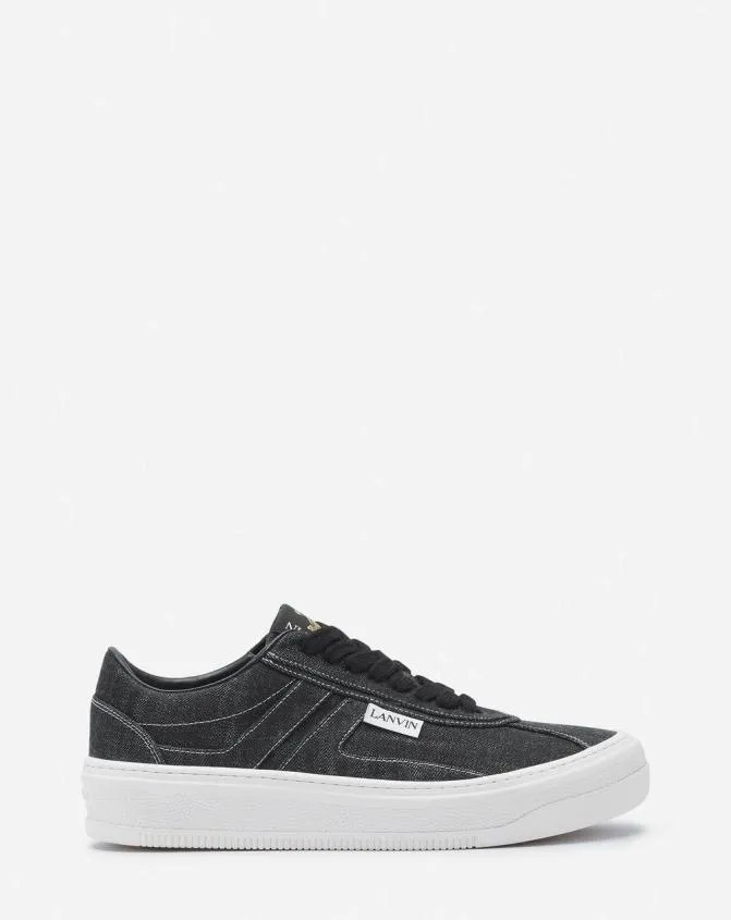 Men Sneakers Lanvin Cash Sneakers By In Denim Blackwhite