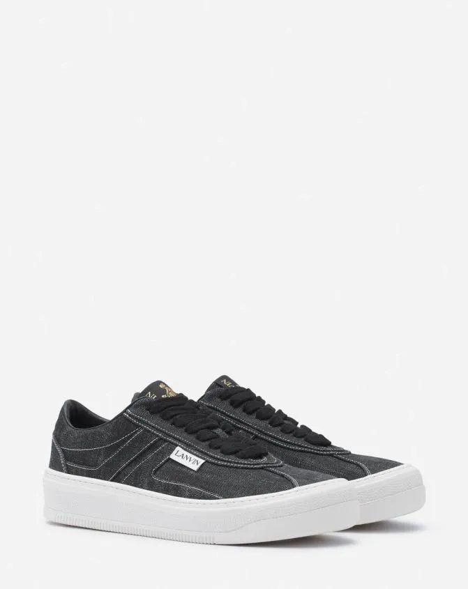 Men Sneakers Lanvin Cash Sneakers By In Denim Blackwhite Men Sneakers Lanvin Cash Sneakers By In Denim Blackwhite