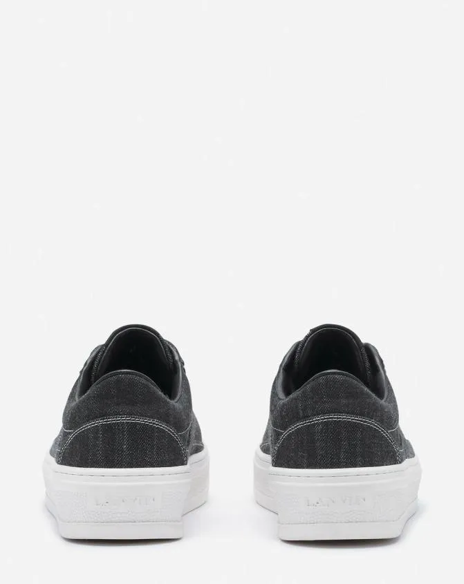 Men Sneakers Lanvin Cash Sneakers By In Denim Blackwhite Men Sneakers Lanvin Cash Sneakers By In Denim Blackwhite