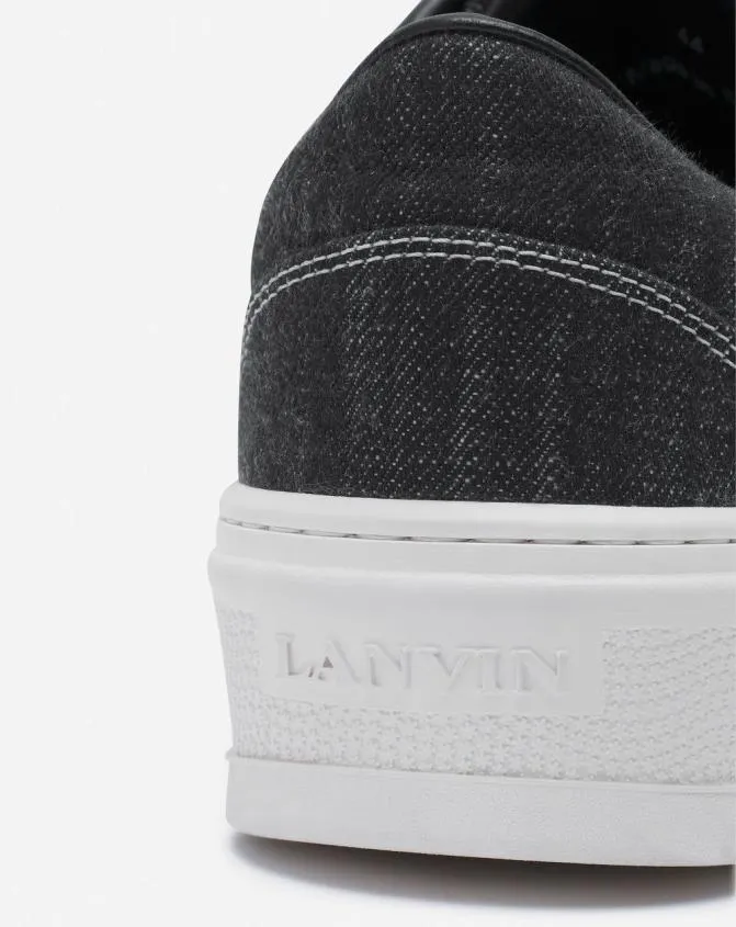Men Sneakers Lanvin Cash Sneakers By In Denim Blackwhite Men Sneakers Lanvin Cash Sneakers By In Denim Blackwhite
