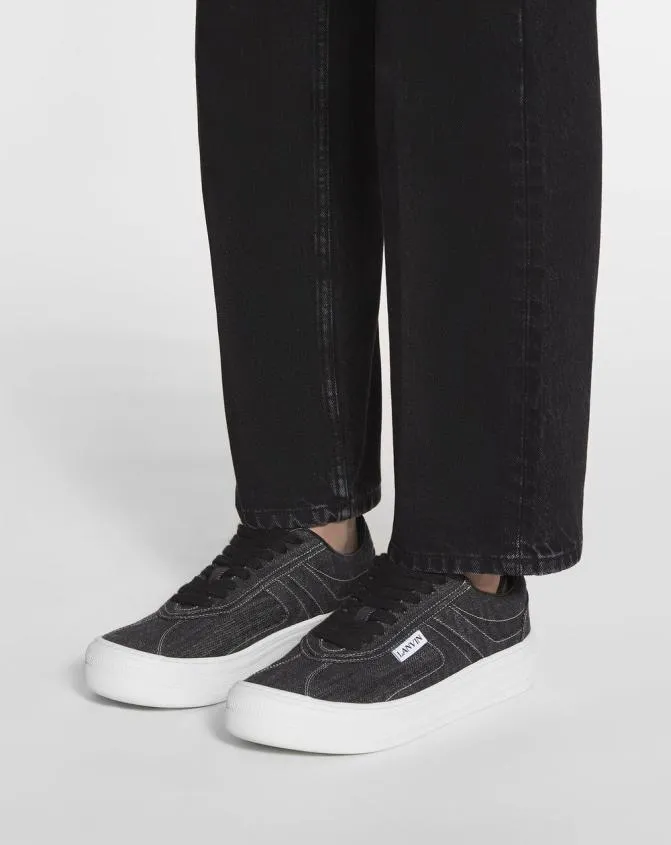 Men Sneakers Lanvin Cash Sneakers By In Denim Blackwhite Men Sneakers Lanvin Cash Sneakers By In Denim Blackwhite