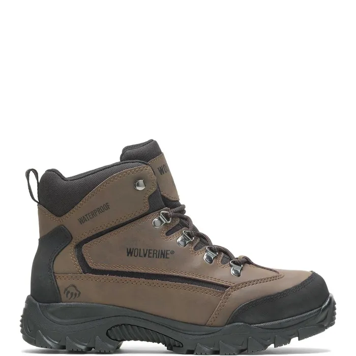 Men Spencer Waterproof Hiking Boot Brownblack Wolverine Hike and Hunt