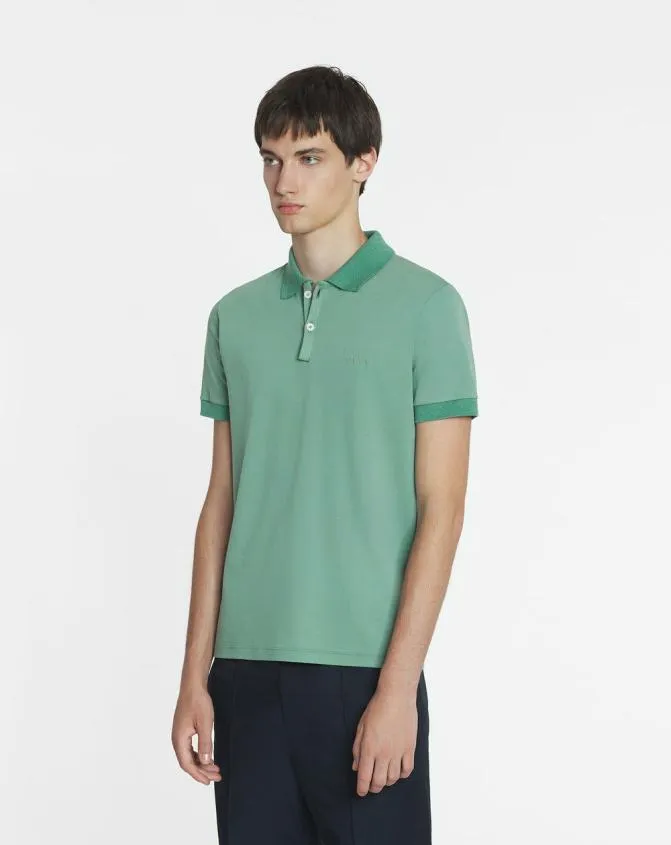 Men Tshirts and Polos Lanvin Jersey Polo Shirt Vert De Gris