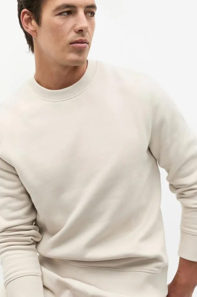 Men TShirts and Sweaters Seed Heritage Crew Sweatshirt Pebble