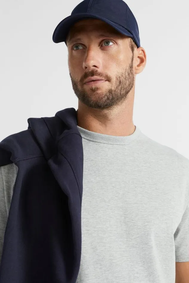 Men TShirts and Sweaters Seed Heritage Crew Tee Grey Marle