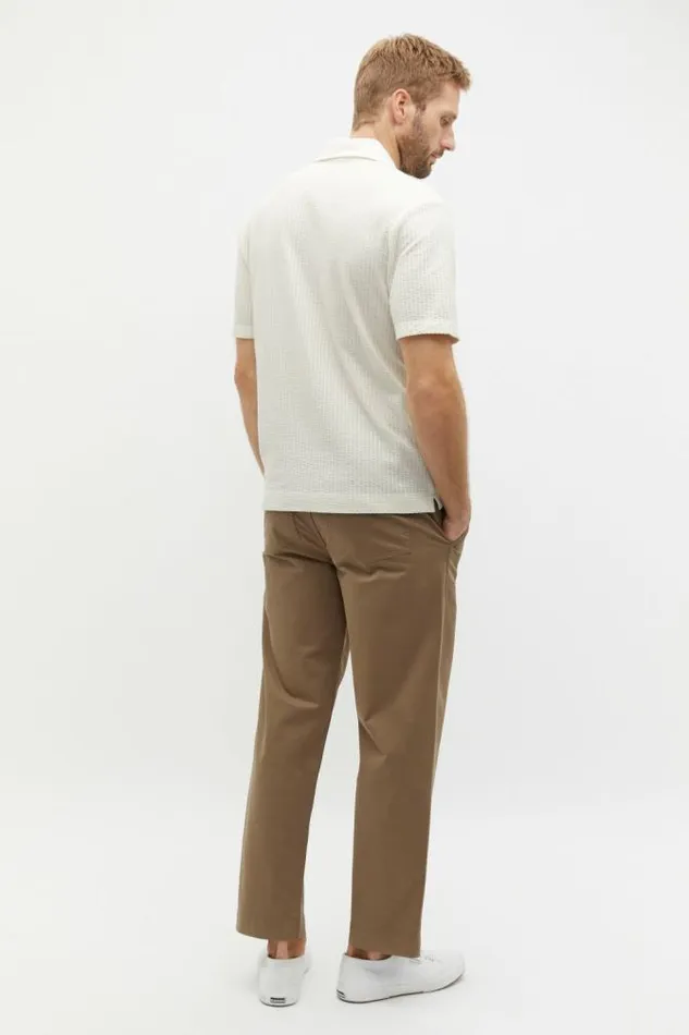 Men TShirts and Sweaters Seed Heritage Tonal Stripe Polo Ivory