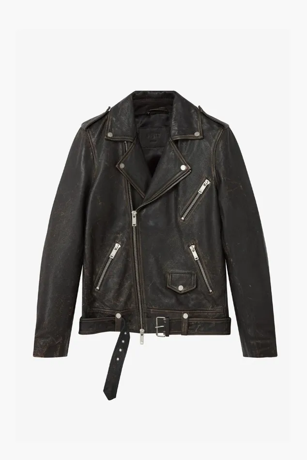 Men The Roadworn Biker Jacket Heavy Relic Black OTHER LEATHER JACKETS