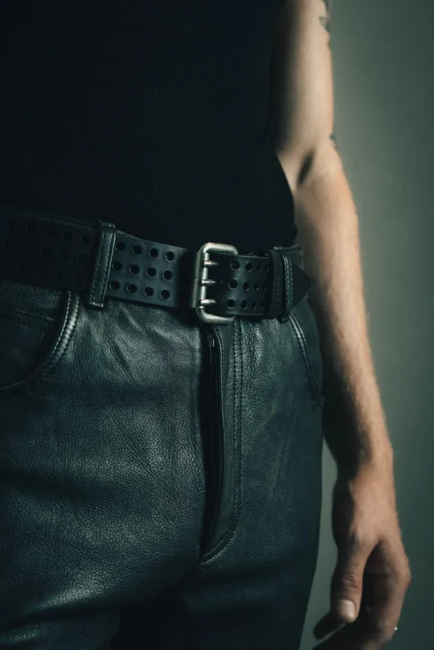 Men The Trio Belt Black Leather OTHER BELTS