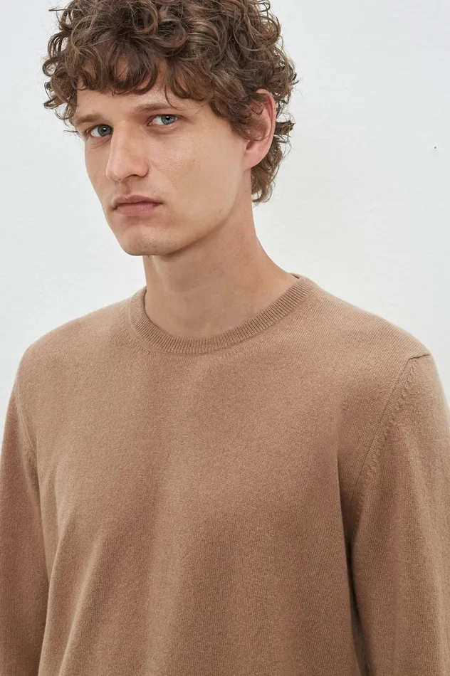 Men TSHIRT2 8211 Cashmere Sweater 8211 Avana Massimo Alba Knitwear