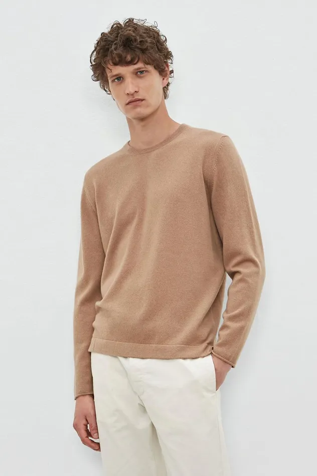 Men TSHIRT2 8211 Cashmere Sweater 8211 Avana Massimo Alba Knitwear