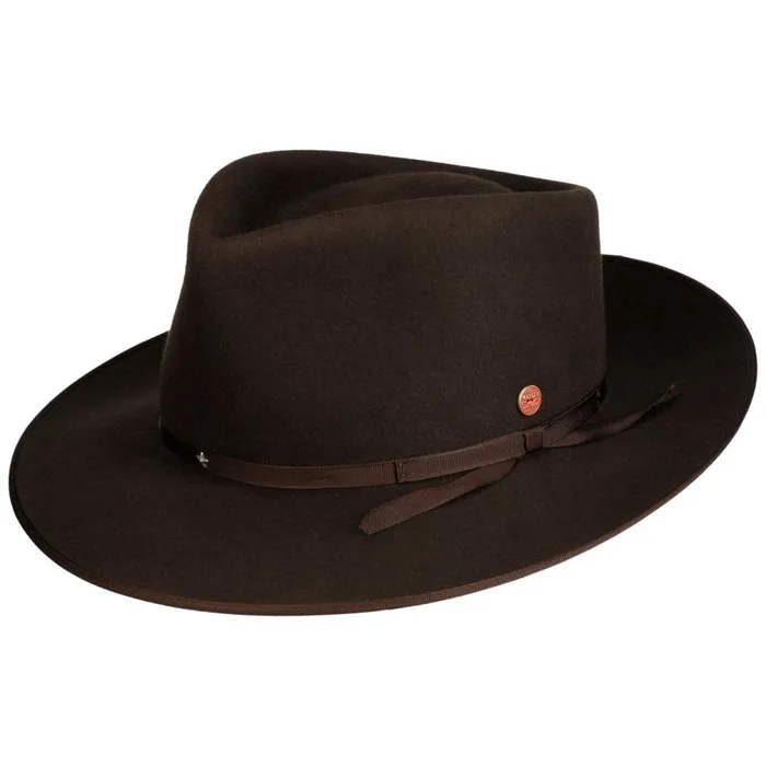 Men Udo Musiker Hair Felt Hat Dark Brown Mayser Bogart Hats