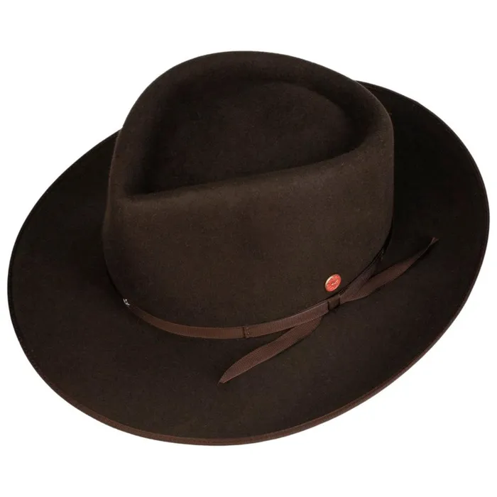 Men Udo Musiker Hair Felt Hat Dark Brown Mayser Bogart Hats Men Udo Musiker Hair Felt Hat Dark Brown Mayser Bogart Hats