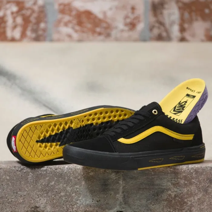 Men Vans Old Skool Pro BMX Larry EdgarBlackYellow BMX Shoes
