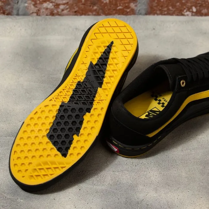 Men Vans Old Skool Pro BMX Larry EdgarBlackYellow BMX Shoes