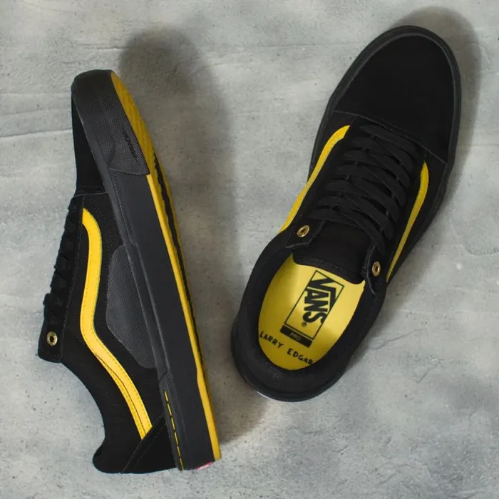Men Vans Old Skool Pro BMX Larry EdgarBlackYellow BMX Shoes