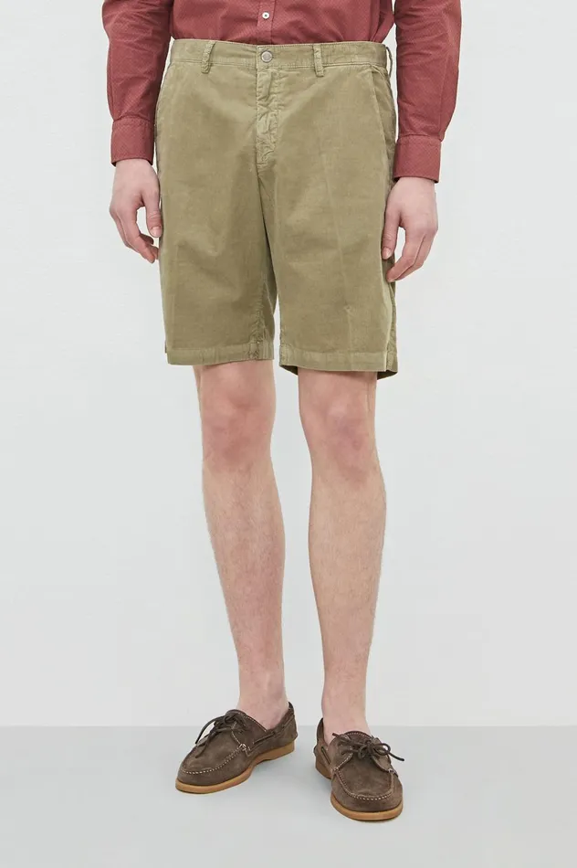 Men VELA 8211 Baby Corduroy Bermuda Shorts 8211 Fango Massimo Alba Trousers and Shorts Men VELA 8211 Baby Corduroy Bermuda Shorts 8211 Fango Massimo Alba Trousers and Shorts