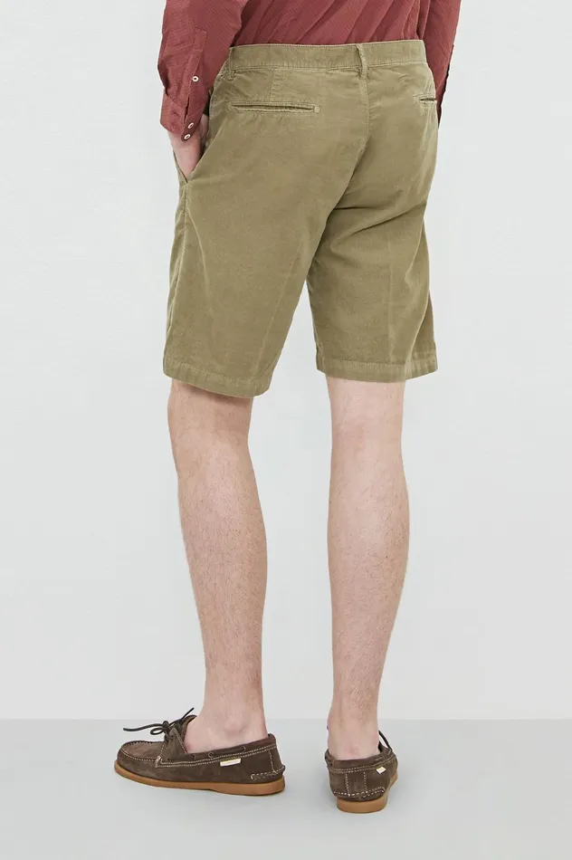 Men VELA 8211 Baby Corduroy Bermuda Shorts 8211 Fango Massimo Alba Trousers and Shorts Men VELA 8211 Baby Corduroy Bermuda Shorts 8211 Fango Massimo Alba Trousers and Shorts