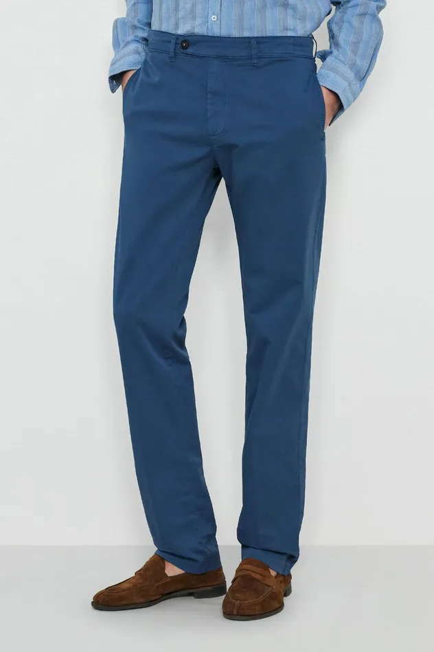 Men WINCH2 8211 Stone Washed Cotton Gabardine Trousers 8211 Oltremare Massimo Alba Trousers and Shorts Men WINCH2 8211 Stone Washed Cotton Gabardine Trousers 8211 Oltremare Massimo Alba Trousers and Shorts