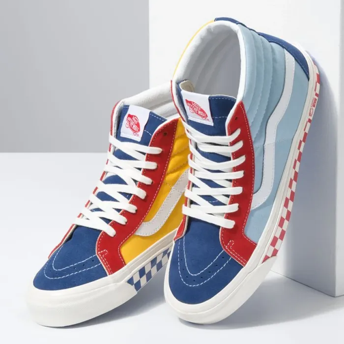 MenWomen Classics Shoes Vans Anaheim Factory Sk8Hi 38 DX OG Color MixOG White