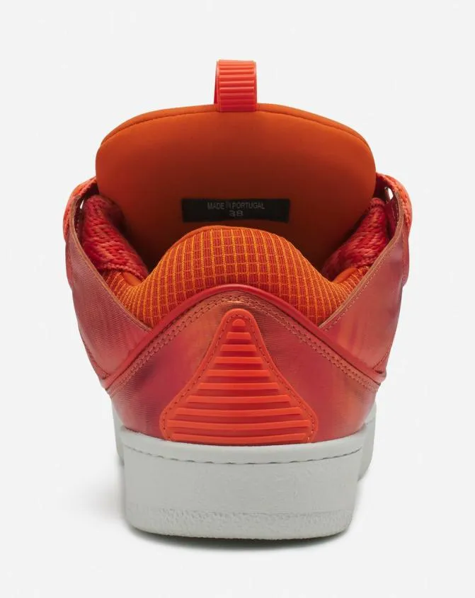 MenWomen Curb Lanvin Curb HologramEffect Leather Sneakers Pinkcoral MenWomen Curb Lanvin Curb HologramEffect Leather Sneakers Pinkcoral