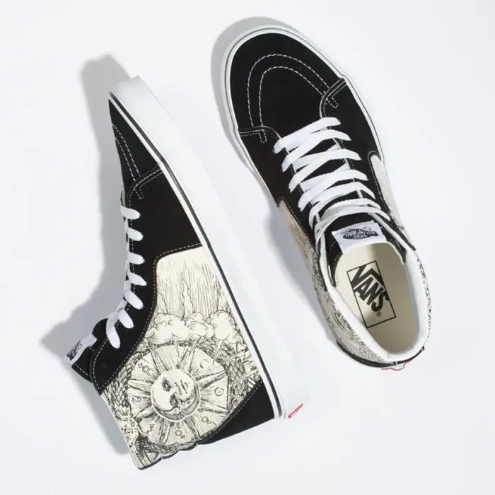 MenWomen Ouroboros Sk8Hi BlackTrue White Classics Shoes Vans