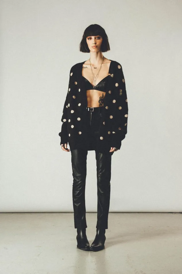 MenWomen Polka Dot Cardigan OTHER KNITWEAR MenWomen Polka Dot Cardigan OTHER KNITWEAR