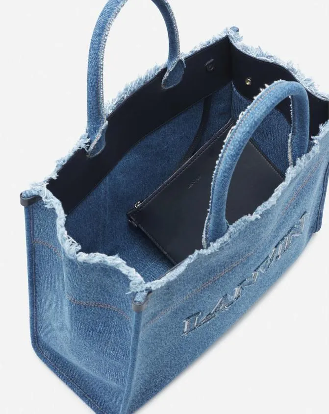 MenWomen Tote Bags Lanvin InU0026Out Mm Tote Bag In Denim Denim Blue MenWomen Tote Bags Lanvin InU0026Out Mm Tote Bag In Denim Denim Blue