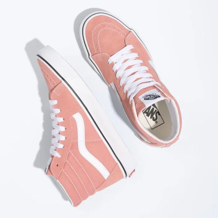 MenWomen Vans Sk8Hi Rose DawnTrue White Classics Shoes MenWomen Vans Sk8Hi Rose DawnTrue White Classics Shoes