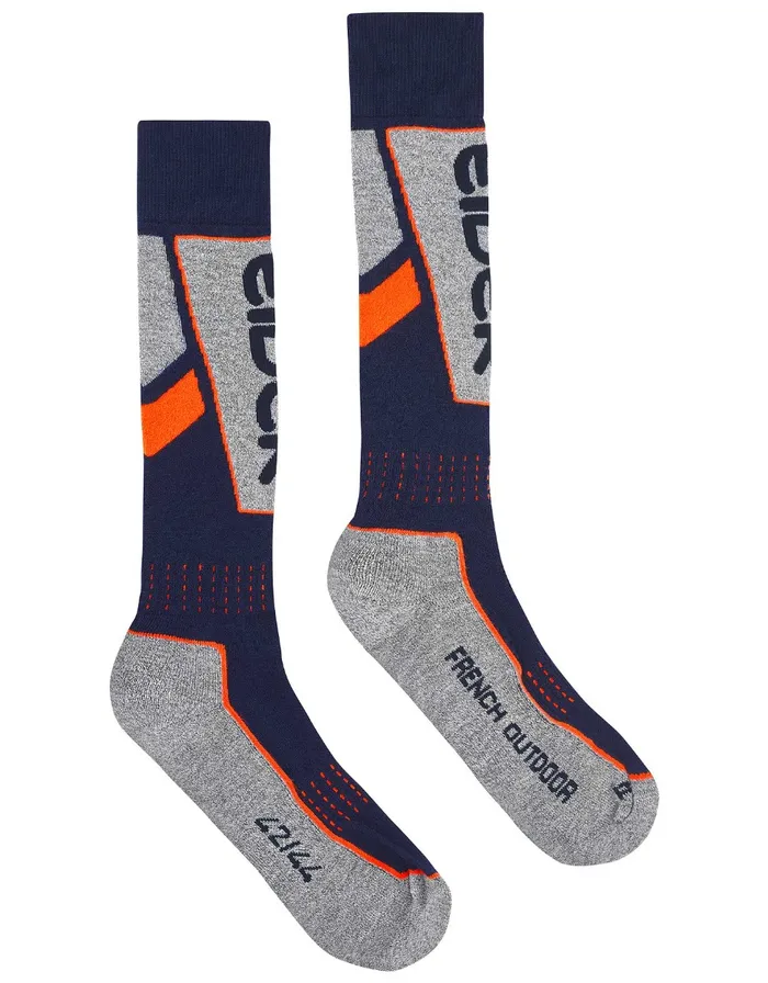 Mens Tech Merino Ski Socks Orange Orange Socks Eider