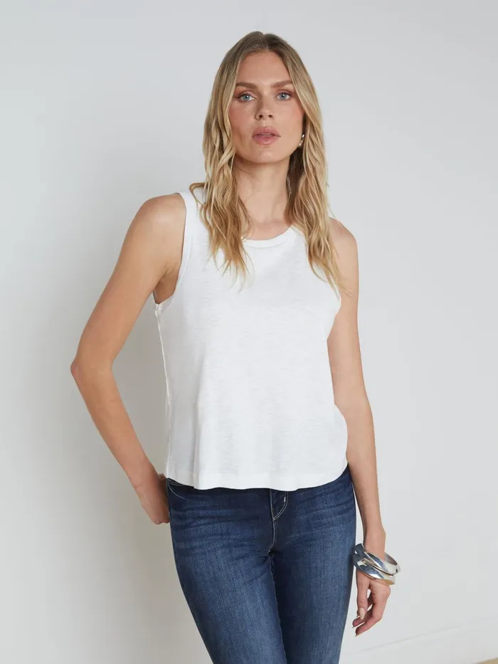 Mikaela Cotton Tank White Women L039Agence Tees