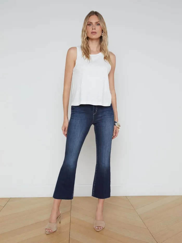 Mikaela Cotton Tank White Women L039Agence Tees Mikaela Cotton Tank White Women L039Agence Tees