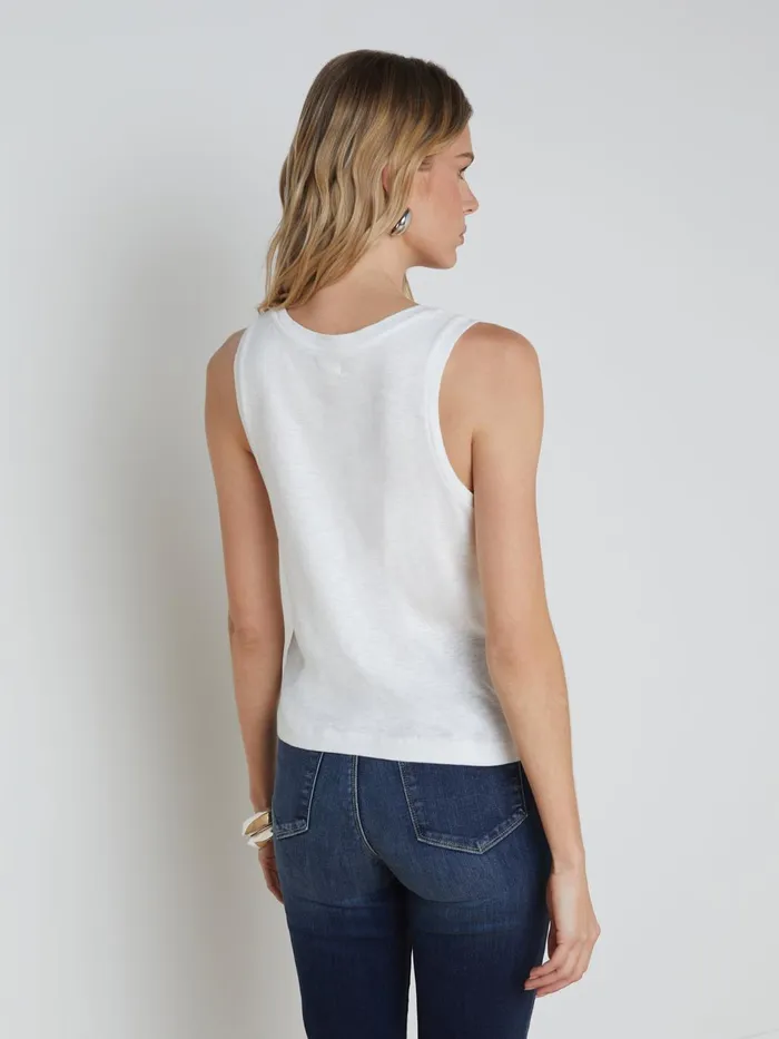 Mikaela Cotton Tank White Women L039Agence Tees Mikaela Cotton Tank White Women L039Agence Tees