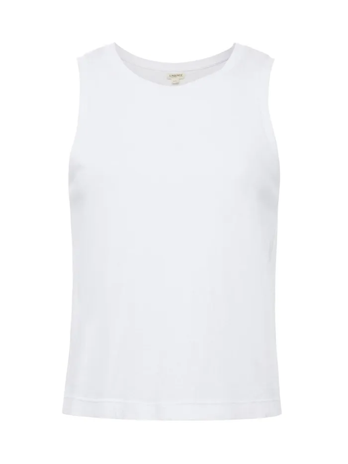 Mikaela Cotton Tank White Women L039Agence Tees Mikaela Cotton Tank White Women L039Agence Tees