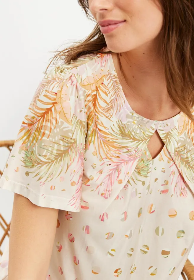 MILA BLOUSE 15761 190 Nature 190 Women IN FRONT TOPS TSHIRTS