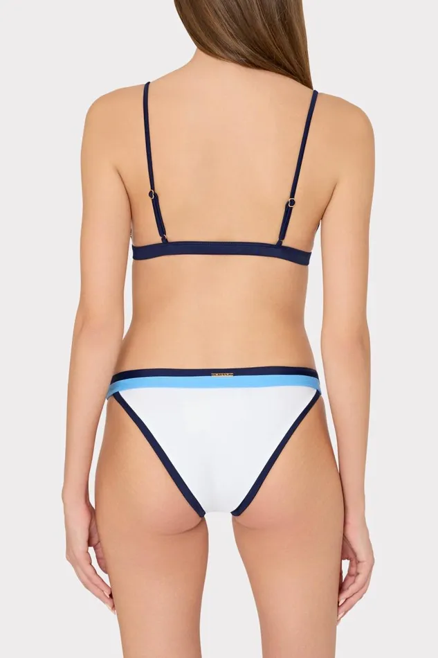 Milly Bikinis Women Amalfi Color Block Bikini Top Navy Multi Milly Bikinis Women Amalfi Color Block Bikini Top Navy Multi