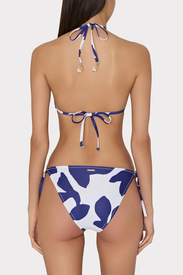 Milly Bikinis Women Grand Foliage Triangle Bikini Top Navywhite Milly Bikinis Women Grand Foliage Triangle Bikini Top Navywhite