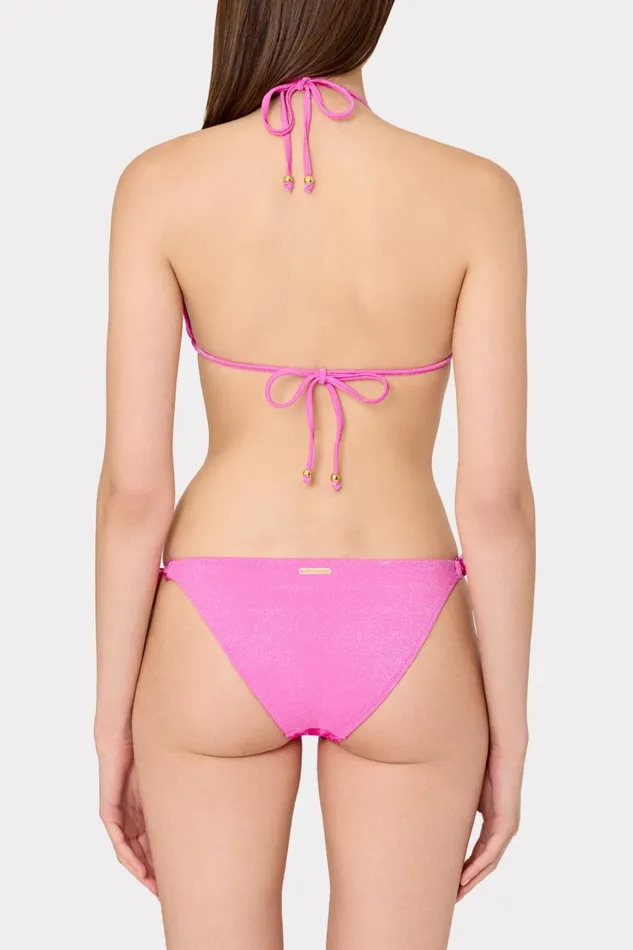 Milly Bikinis Women Metallic Ring Bikini Bottom Fuchsiasilver Milly Bikinis Women Metallic Ring Bikini Bottom Fuchsiasilver