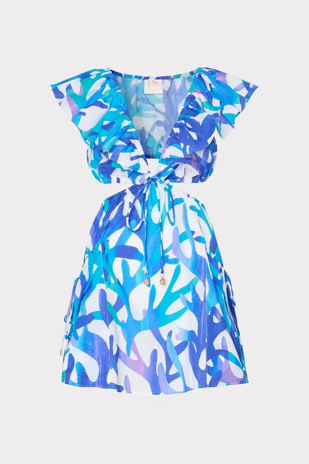 Milly CoverUps Women Delilah Under The Sea CoverUp Dress Blue Multi