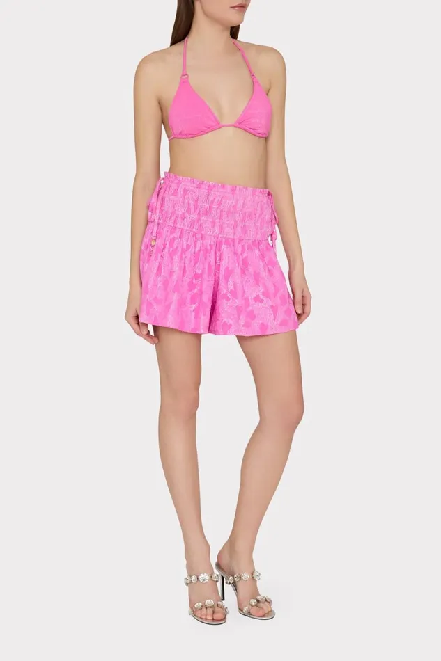Milly CoverUps Women Wendy Lurex Jacquard Shorts Pink Milly CoverUps Women Wendy Lurex Jacquard Shorts Pink