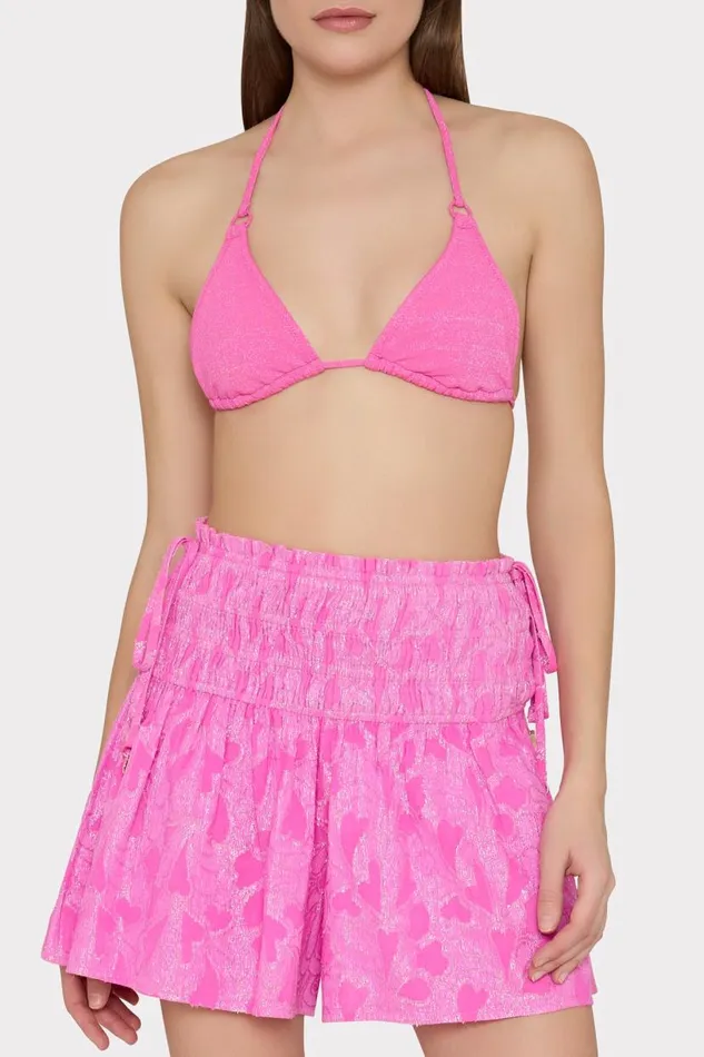 Milly CoverUps Women Wendy Lurex Jacquard Shorts Pink Milly CoverUps Women Wendy Lurex Jacquard Shorts Pink