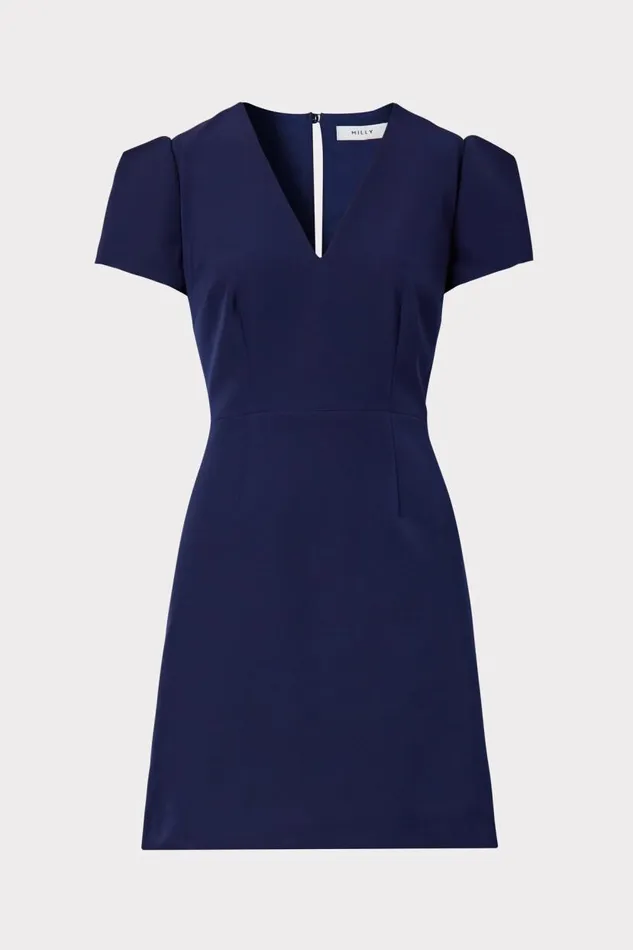 Milly Dresses Women Cady Atalie Dress Navy